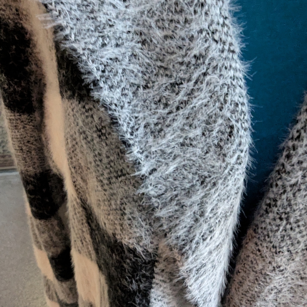 Kut from the Kloth Black and White Teddy Jacket - Picture 2 of 6